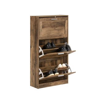 SoBuy Zapatero Con 3 Solapas Armario De Entrada Zapatero Organizador 60 X 23 X 115 Cm Fsr137-l-f Sobuy Es