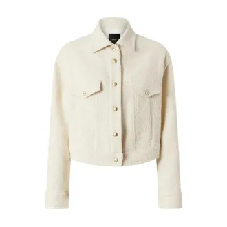 Pinko Tweed Jackets, female, White, Size: M Gelato Trucker Jacket