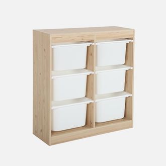 Sweeek Mueble Para Ni&ntilde;os Con 6 Cubos De Almacenaje