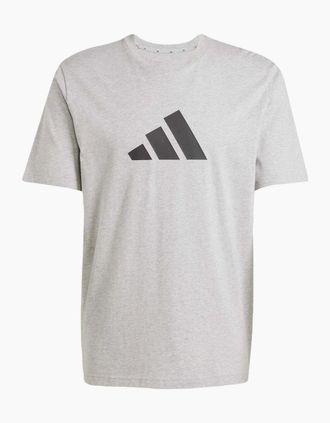 adidas Mens M Fi 3Bar Tee - Grey - Size: 36
