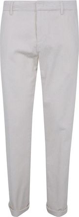 Dondup Gaubert Regular-Fit Relax Broek - Heren - Nette broeken - Wit - W36 - Katoen - Broeken