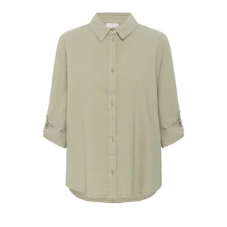 Kaffe Blusa Semplice Seagrass - - Blouses & Shirts - Donna - Verde - 2XL