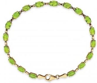 Allurez Natural Peridot Bracelet 14K Yellow Gold (0.52ct)