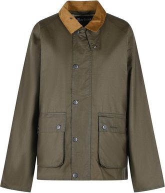 Barbour Giacca Barbour in cotone cerato verde Bedale