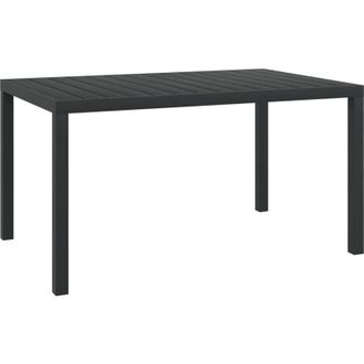 vidaXL Vidaxl - Tavolo da Giardino Nero 150x90x74 cm in Alluminio e wpc