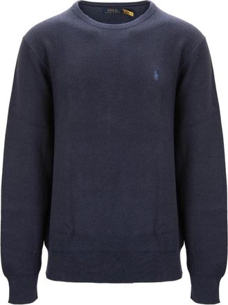 Ralph Lauren Trui met ronde hals - Heren - Ronde hals truien - Blauw - M - Katoen - Truien & Vesten
