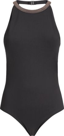 Brunello Cucinelli One-piece swimsuit in Lignite Grey at Nordstrom, Size 42 It