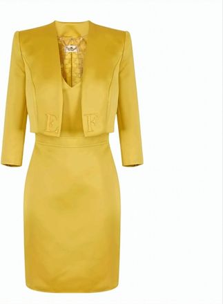 Elisabetta Franchi Duchesse Tulle Evening Dress Set