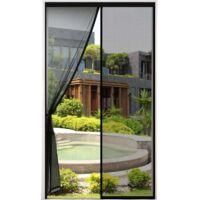 OEM Mosquitera Magn&eacute;tica Gruesa Para Puerta De 90x210cm, Malla Muy Densa, Cortina Antimosquitos E Insectos Con Cinta Adhesiva, Varillas Magn&eacute;ticas, Cierre