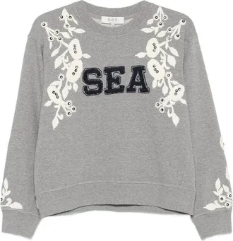 Sea New York Floral-embroidered Sweatshirt