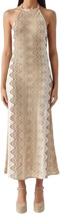 MC2 Saint Barth Lange jurk met open rug - Dames - Casual kleedjes - Veelkleurig - S - Kleedjes