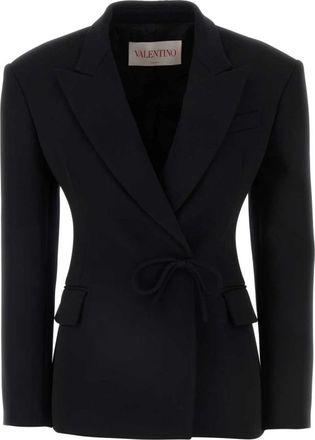 Valentino Garavani Wollen Blazer - Dames - Blazers - Zwart - XS - Wol - Jassen