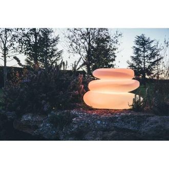 Monacis L&aacute;mpara Complemento De Decoraci&oacute;n Jard&iacute;n 75x62x47 H Mod. Eden Bright Luz Roja