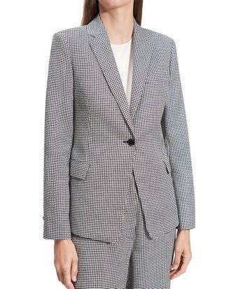 Theory Slim Fit Linen-Blend Blazer
