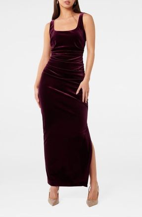 Ever New Masara Draped Velvet Gown in Berry at Nordstrom, Size 0