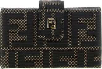 Fendi Tarjetero FF Jacquard - Accessories - Mujer - Marr&oacute;n - ONE SIZE