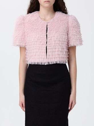 Twinset Giacca crop in tulle con rouches Twinset