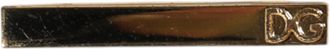Dolce & Gabbana Gold Tone Brass Crystal Branded Accessory Tie Clip Mens Bar