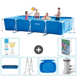 Intex Piscina Con Estructura Rectangular - 450x220x84 Cm - 7-piezas S140