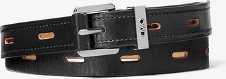 Michael Kors Cutout Leather Blend Belt