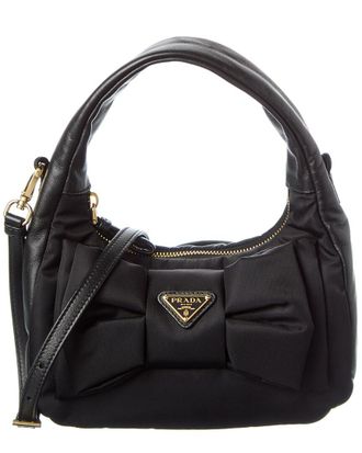 Prada Mini Re-Nylon & Leather Bow Bag