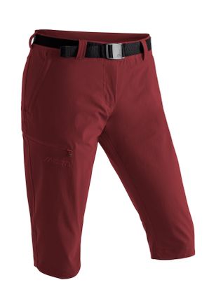 Maier Sports Caprihose MAIER SPORTS Inara slim 3/4, Damen, Gr. 46, Normalgr&ouml;ssen, rot (weinrot), 90% Polyamid, 10% Elasthan, Hosen Caprihose, Damen Wanderhose, atm