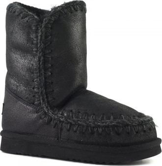 Mou Eskimo 24 Enkellaarsjes - Dames - Winterlaarzen - Zwart - 40 EU - Wol - Schoenen
