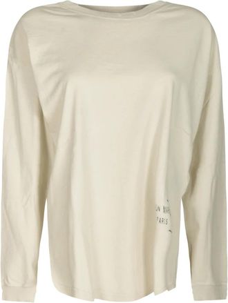 Maison Margiela Top met lange mouwen - Dames - Longsleeves - Beige - L - Katoen - Tops