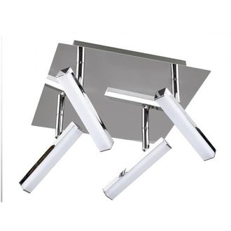 Fabrilamp Plaf&oacute;n Jorge 4x5w Led 1600lm 3000k L.25xan.25xal.11cm Cromo
