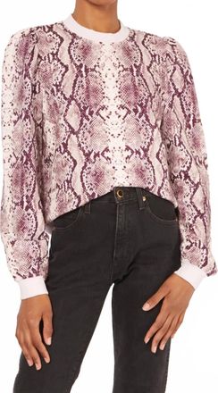 Cami NYC Roberta Sweatshirt In Berry Snake
