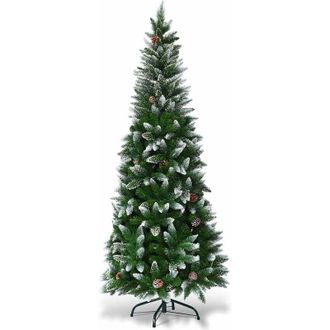 Costway Costway &Aacute;rbol De Navidad Artificial De 180 Cm &Aacute;rbol De Navidad Con Agujas De Pvc Soporte De Metal,ramas De 630 Puntas Y Nieve Decorativa Para Hogar Of