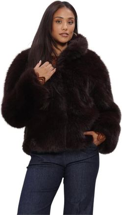 Silvian Heach Jassen, Dames, Bruin, 3Xs, Furcoat Uninat