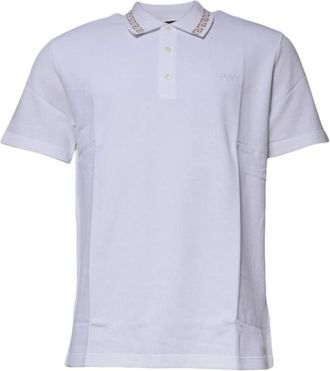 Versace Griekse Sleutel Polo Shirt Wit Goud - Heren - Polos - Wit - XL - Polyester - Tops