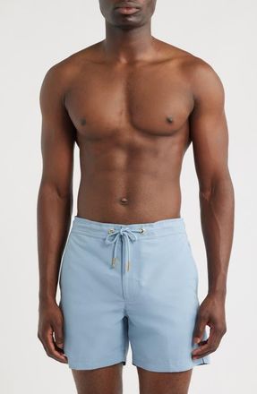 CH&Eacute; Studios Oceano Drawstring Swim Trunks in Powder Blue- 07 at Nordstrom, Size Xx-Large