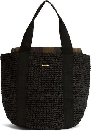 Barbour Lily Beach Raffia Tote in Black at Nordstrom