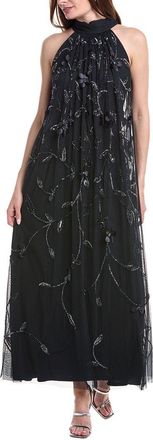 Adrianna Papell Bead Trapeze Maxi Dress