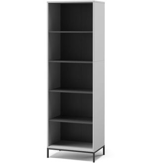 Vicco Librer&iacute;a Eliza, Gris, 60 X 180 Cm Con 5 Compartimentos, Vicco