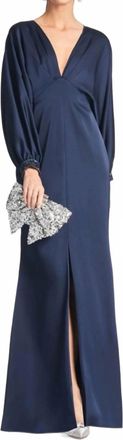 Sachin & Babi Maia Gown In Midnight Blue