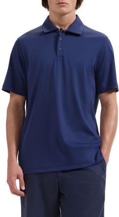 Bugatchi Three Button Performance Polo in Midnight at Nordstrom, Size Xxx-Large