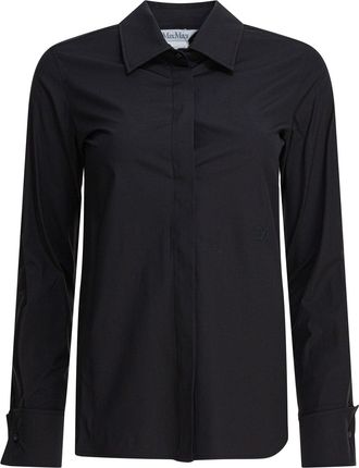 Max Mara Cotton Shirt Shirts Nero-Donna