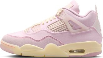 Nike Jordan Womens Air Jordan 4 Retro Pearl Pink and Iced Carmine Shoes in Pink | IB6716-600