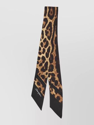 Dolce & Gabbana silk twill bandeau leopard print