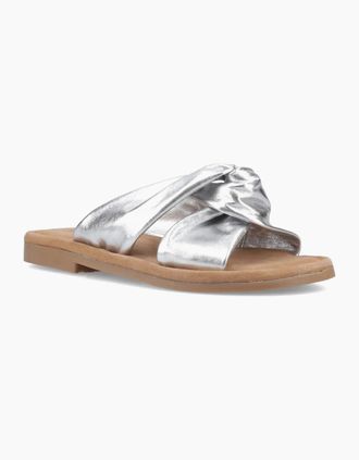 Hush Puppies Womens Amy Womens Wide Fit Sandals - Silver - Size: 4