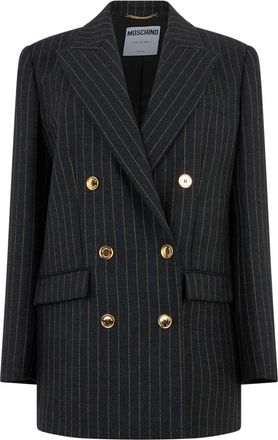 Moschino Double-breasted Jacket - female - Moschino - Blazers - Black - XL - Jackets