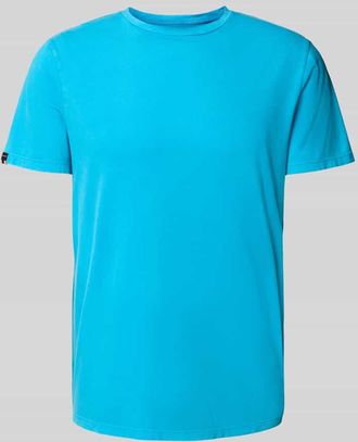 Superdry T-Shirt mit Label-Detail in Neon Blau, Gr&ouml;&szlig;e XXL