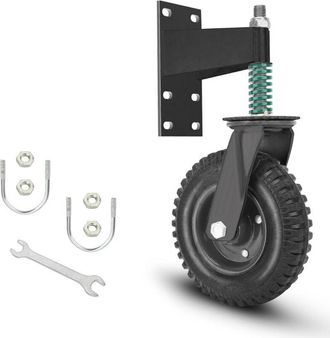Elle Rueda Para Puerta De 20 Cm - Caucho - Capacidad De Carga De 272 Kg - Amortiguaci&oacute;n De Impactos - Montaje Con Orificios Para Pernos - Herramienta De In