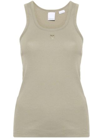 Pinko Love Birds fine-ribbed top - Green