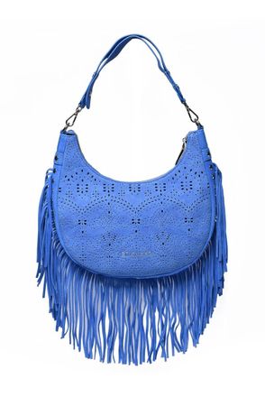 Ermanno Scervino Hobo Terra Canvas Shoulder Bag - Blue