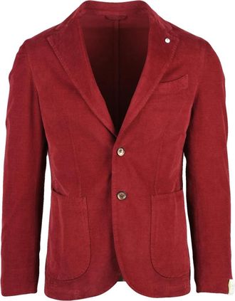 L.B.M. 1911 Giacca in Fustagno - Heren - Blazers - Rood - S - Katoen - Jassen
