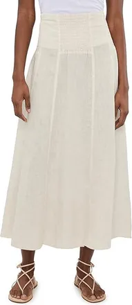 Xcvi Blake Skirt Womens Skirt Sonic Silver : LG (Womens 12-14), Linen